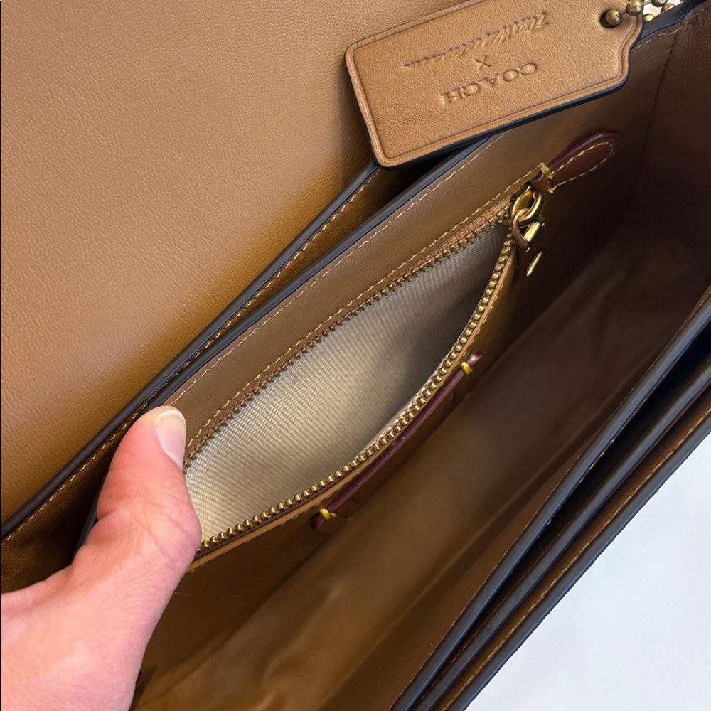 Coach x Tom Wesselmann Rogue Top Handle Glovetanned Leather Brass $895 Rare - Picture 15 of 17